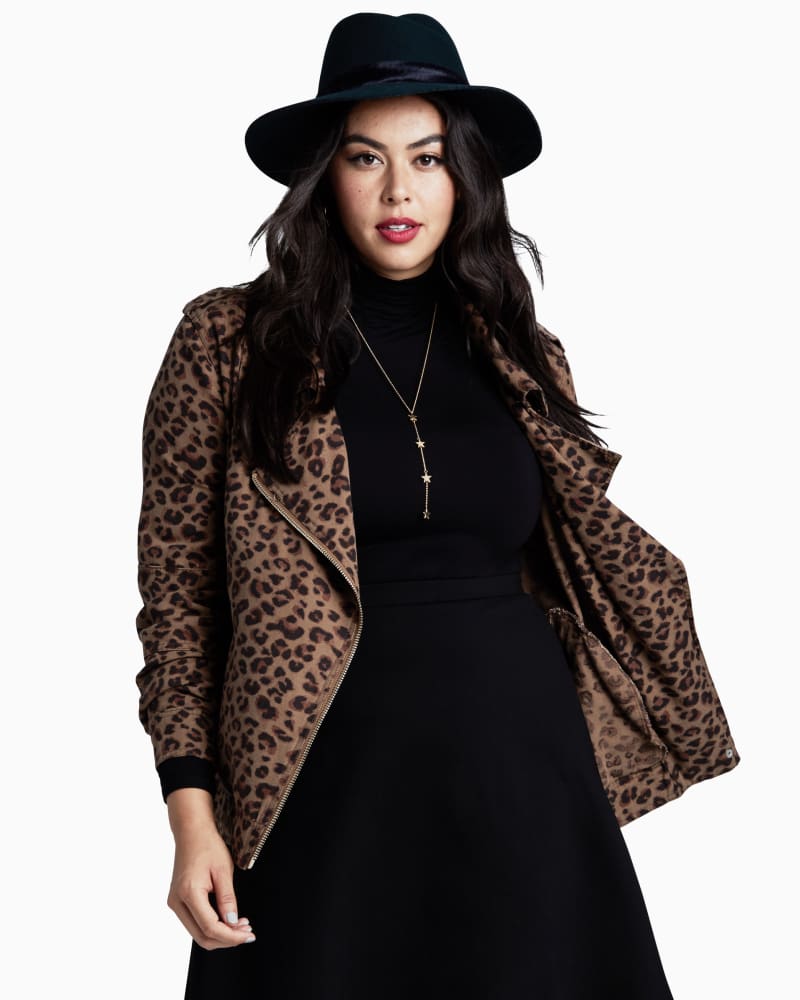 Front of plus size Leslie Moto Jacket by Kensie | Dia&Co | dia_product_style_image_id:118221